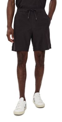 Theory Soft Terry Drawstring Shorts 7.75 Warm Carbon M