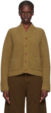 LEMAIRE Khaki Cropped Cardigan
