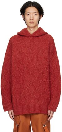 GAUCHERE Red Virgin Wool Hoodie