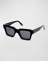 Mahi Black Acetate Square Sunglasses