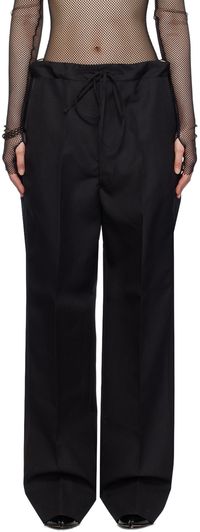 Maison Margiela Black Waist Tie Trousers