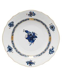 Chinese Bouquet Black Sapphire Salad Plate