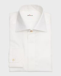 Men's Tonal Stripe Covered-Placket Dress Shirt