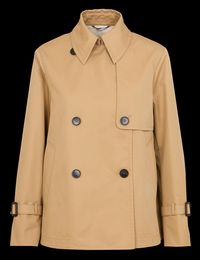 Max Mara Week End - Trench court déparlant en coton mélangé - Taille 44 - Beige