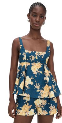 FAITHFULL Ellie Top Nora Floral Navy 10