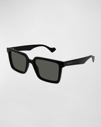 Men's Acetate Rectangle Sunglasses