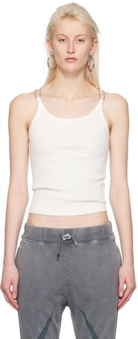 Dion Lee Débardeur blanc à ferrure aux bretelles