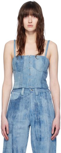 Elleme Blue Paneled Denim Camisole