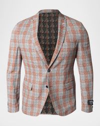 Men's Descartes Spanish Plaid Unconstructed Blazer