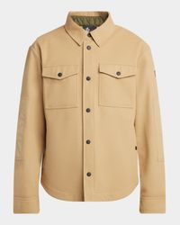 Brushed Jersey Snap-Front Overshirt