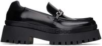 Marc Jacobs Black 'The Leather Barcode Monogram' Loafers