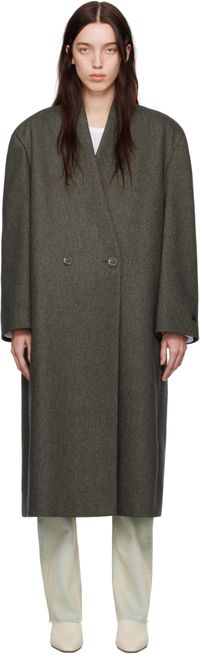 Fear of God Gray Military Wool Lapelless Coat