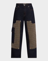 Denim Patchwork Carpenter Jeans