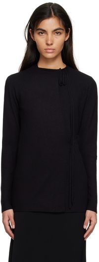 TOTEME Black Wrap Cardigan