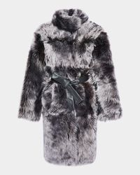Belted Reversible Toscana Lamb Shearling Coat