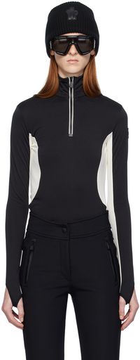 Moncler Grenoble Black Zip Turtleneck