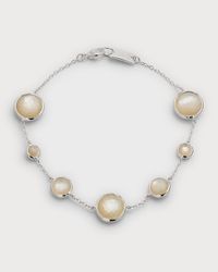 Multi Station Lollipop Necklace in Sterling Silver