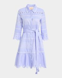 Aaliyah Broderie Anglaise Belted Min Shirtdress