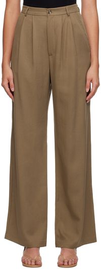 Reformation Tan Mason Trousers