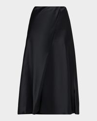 Demi Satin Midi Wrap Skirt
