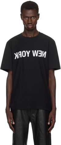 Helmut Lang Black 'New York' Seatbelt T-shirt