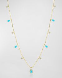 18K Yellow Gold Teardrop Necklace