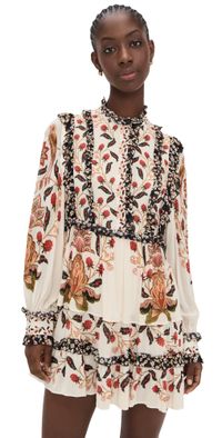 FARM Rio Berry Garden Cream Mini Dress Berry Garden Cream XXS