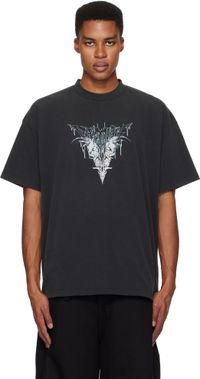 VETEMENTS Black Bone 'V' Regular T-shirt