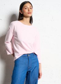 Maison 123 - Tee-shirt col rond en coton - Taille XL - Rose
