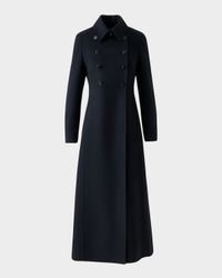 Eva Double-Breasted Wool Double Face Long Coat