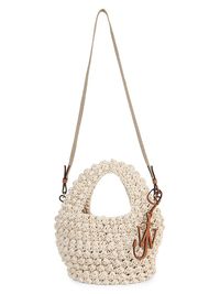 Women's Popcorn Knit Basket Bag - Khaki