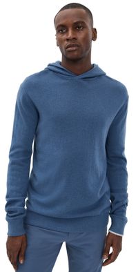 Greyson Koko Cashmere Blend Hoodie Sweater Vintage Indigo S