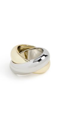 SHASHI Ross Ring Gold/Silver 8