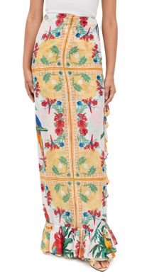 Coniglio Palm Beach Ruffle Power Pareo Tropical Aviary Ivory Breeze 3