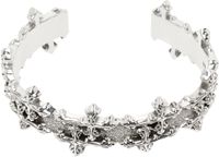 Emanuele Bicocchi Bracelet jonc argenté à motif de croix