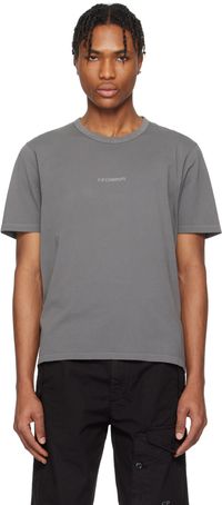 C.P. Company Gray 24/1 Jersey Resist Dyed T-shirt