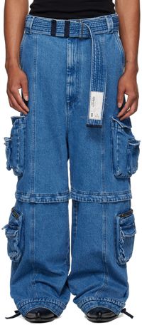 LU'U DAN Blue Zip-Off Jeans