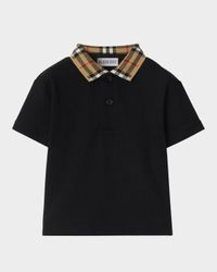 Boy's Johane Check Polo, Size 6M-T