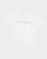 Girl's Logo Script Short-Sleeve T-Shirt, Size 8-14