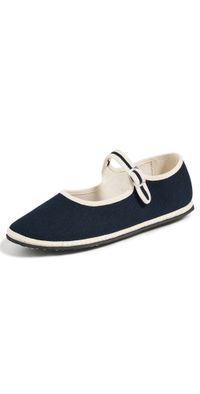 ViBi VENEZiA Classic Cotton Mary Jane Flats Portofino 35