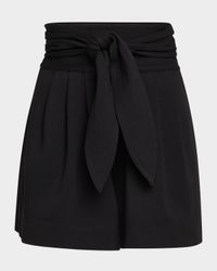 Emmit Pleated Tie-Waist Shorts