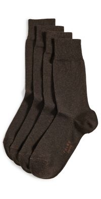 Falke Happy 2 Pack Socks Dark Brown 43-46