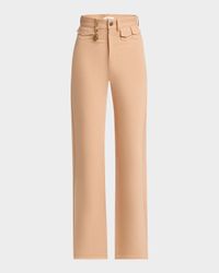 High Rise Flared Jeans, Pink
