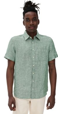 Taylor Stitch The Short Sleeve California in Hemp Cilantro Hemp 42