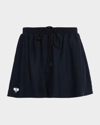 The Tennis Drawstring Silk Skirt