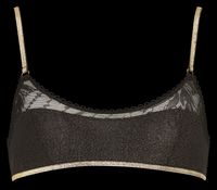 La Nouvelle - Brassière pailletée avec dentelle - Taille 4 - Noir