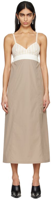 Dries Van Noten Robe longue Dalina beige