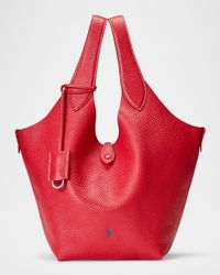 Polo Play Medium Leather Tote Bag
