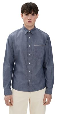 Billy Reid Msl 1-Pocket Shirt Blue M