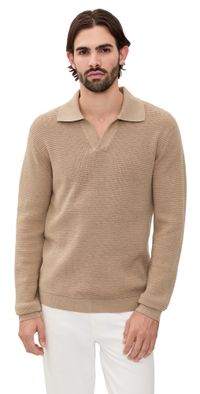Frescobol Carioca Orlando Merino Knitted Polo Beige XL